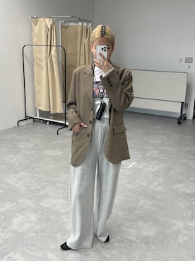 「アイテム（テーラードジャケット）」を使った、古屋美咲さん（レディース・167cm・30代）の秋コーディネート