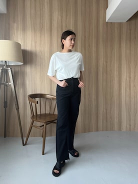 「ジーナシス」｜「アイテム（サンダル）」を使った、古屋美咲さん（レディース・167cm）の春コーディネート