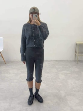 「アイテム（帽子、ブラウン系）」を使った、古屋美咲さん（レディース・167cm）の冬コーディネート