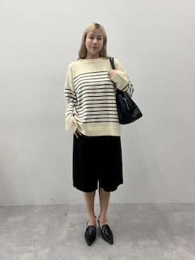 「アイテム（ローファー）」を使った、古屋美咲さん（レディース・167cm・30代）の秋コーディネート