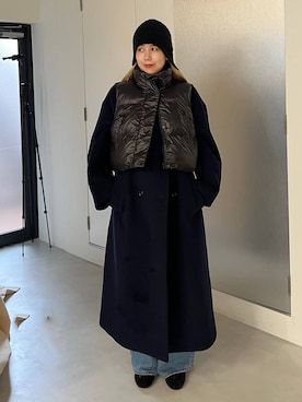 「アイテム（ベスト）」を使った、古屋美咲さん（レディース・167cm・30代）の秋コーディネート