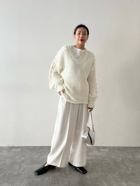 「ジーナシス」｜「アイテム（パンプス）」を使った、古屋美咲さん（レディース・167cm）の冬コーディネート
