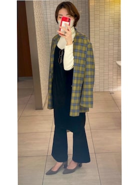 「kaene（カエン）のアイテム」を使った、あやむぎさん（レディース・168cm）の春コーディネート