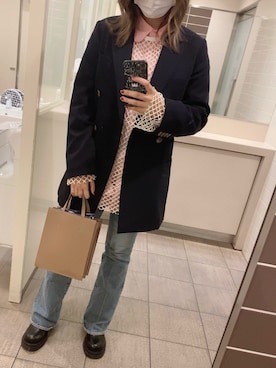 「AMERI」｜「アイテム（トートバッグ）」を使った、sakiさん（レディース・165cm）の春コーディネート