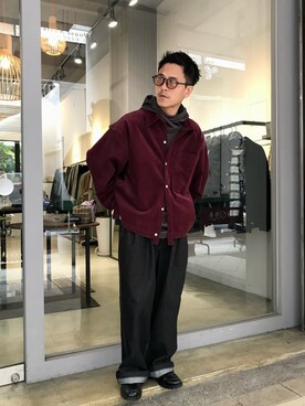 「CANVAS.（キャンバス）のアイテム（パンツ）」を使った、Hardyさん（メンズ・165cm）の春コーディネート
