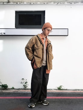 「plain-me（プレインミー）のアイテム（ジャケット/アウター）」を使った、Hardyさん（メンズ・165cm）の冬コーディネート