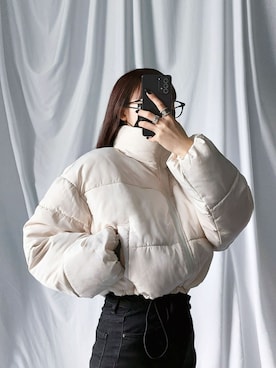 「スタンドカラー」｜honoさん（レディース・154cm）の秋コーディネート