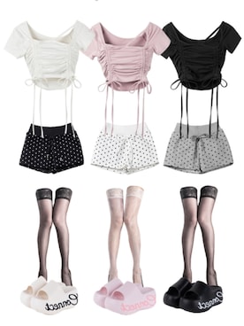 「me+em select（ミームセレクト）のアイテム」を使った、honoさん（レディース・154cm）の夏コーディネート
