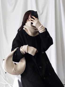 「ハーフムーンバック」｜「アイテム（ジャケット/アウター）」を使った、honoさん（レディース・154cm）の秋コーディネート