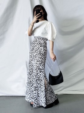 「PRADA（プラダ）のアイテム」を使った、honoさん（レディース・154cm）の夏コーディネート