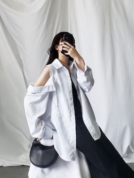 「秋先取りコーデ」｜「アイテム（バッグ）」を使った、honoさん（レディース・154cm）の秋コーディネート