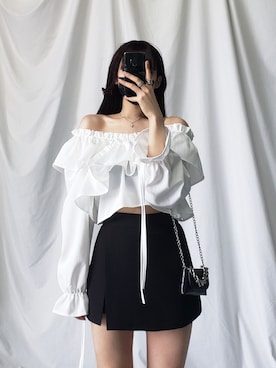 「me+em select（ミームセレクト）のアイテム」を使った、honoさん（レディース・154cm）の春コーディネート