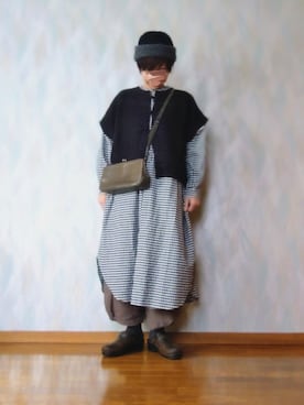 「CLEDRAN（クレドラン）のアイテム」を使った、とんピン♪さん（レディース・158cm）の冬コーディネート
