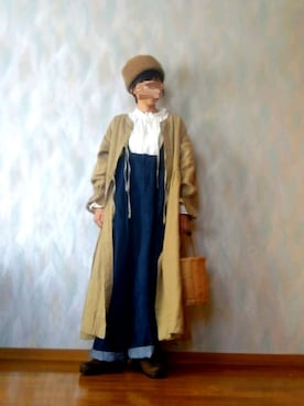 「kazumiコラボ」｜「アイテム（オールインワン・サロペット）」を使った、とんピン♪さん（レディース・158cm）の秋コーディネート