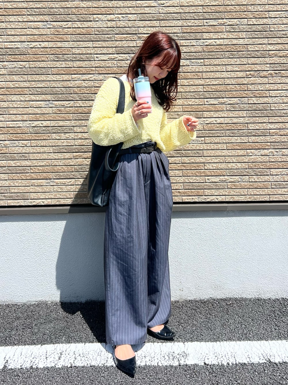 CIAOPANIC（チャオパニック）の「ピンストライプワイドスラックス