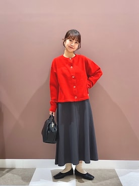 「アイテム（ボストンバッグ）」を使った、aonoさん（レディース・157cm）の秋コーディネート