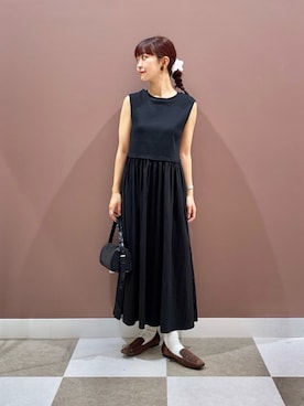 「アイテム（ローファー）」を使った、aonoさん（レディース・157cm）の夏コーディネート