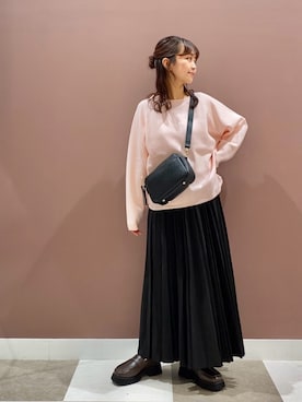 「スカートコーデ」｜「アイテム（ローファー）」を使った、aonoさん（レディース・157cm）の秋コーディネート