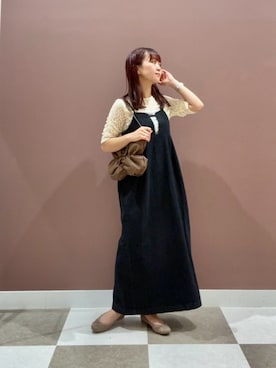 「アイテム（バレエシューズ）」を使った、aonoさん（レディース・157cm）の夏コーディネート