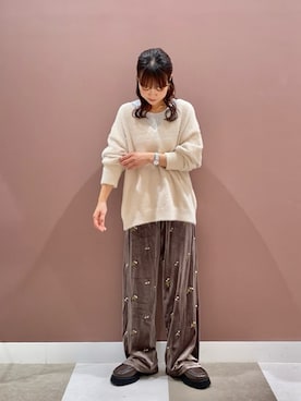 「アイテム（ローファー）」を使った、aonoさん（レディース・157cm）の秋コーディネート