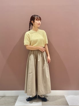 「アイテム（バレエシューズ）」を使った、aonoさん（レディース・157cm）の秋コーディネート