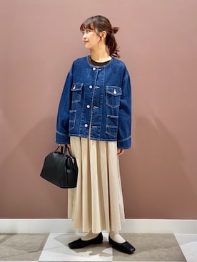 「アイテム（バレエシューズ）」を使った、aonoさん（レディース・157cm）の秋コーディネート
