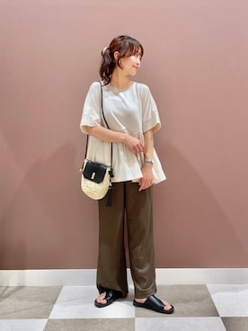 「ベージュコーデ」｜aonoさん（レディース・157cm）の夏コーディネート