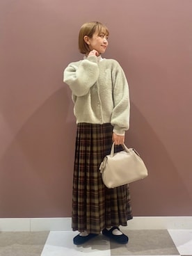 「スカートコーデ」｜aonoさん（レディース・157cm）の冬コーディネート