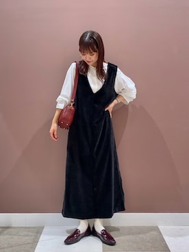 「アイテム（ワンピース/ドレス）」を使った、aonoさん（レディース・157cm）の秋コーディネート