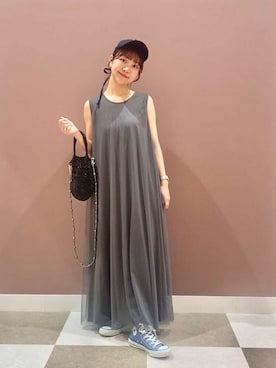 「SMELLY（スメリー）のアイテム（帽子）」を使った、aonoさん（レディース・157cm）の夏コーディネート