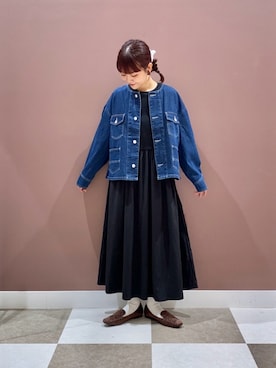 「アイテム（デニムジャケット）」を使った、aonoさん（レディース・157cm）の夏コーディネート