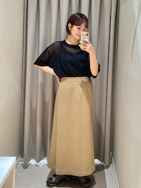 「ITEMS URBANRESEARCH（アイテムズ アーバンリサーチ）のアイテム（ニット/セーター）」を使った、aonoさん（レディース・157cm）の春コーディネート