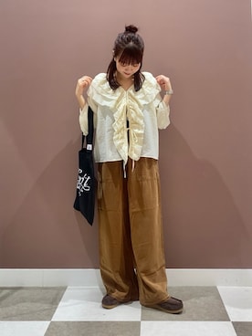 「アイテム（トートバッグ）」を使った、aonoさん（レディース・157cm）の夏コーディネート