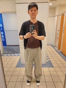 「CONVERSE（コンバース）のアイテム」を使った、akkunn_akkunnさん（メンズ・180cm）の春コーディネート