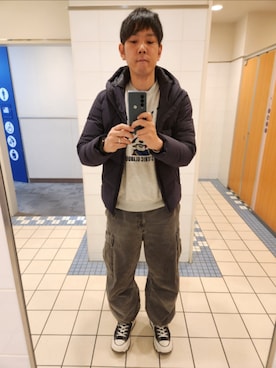 「アイテム（スウェット）」を使った、akkunn_akkunnさん（メンズ・180cm）の冬コーディネート