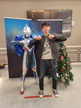 「アイテム（ウォレットチェーン）」を使った、akkunn_akkunnさん（メンズ・180cm）の冬コーディネート