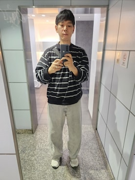 「アイテム（ポロシャツ）」を使った、akkunn_akkunnさん（メンズ・180cm）の秋コーディネート