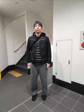 「アイテム（トップス）」を使った、akkunn_akkunnさん（メンズ・180cm）の冬コーディネート