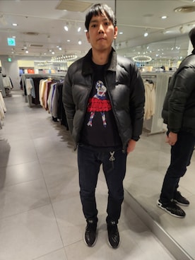 「Y-3（ワイスリー）のアイテム」を使った、akkunn_akkunnさん（メンズ・180cm）の冬コーディネート