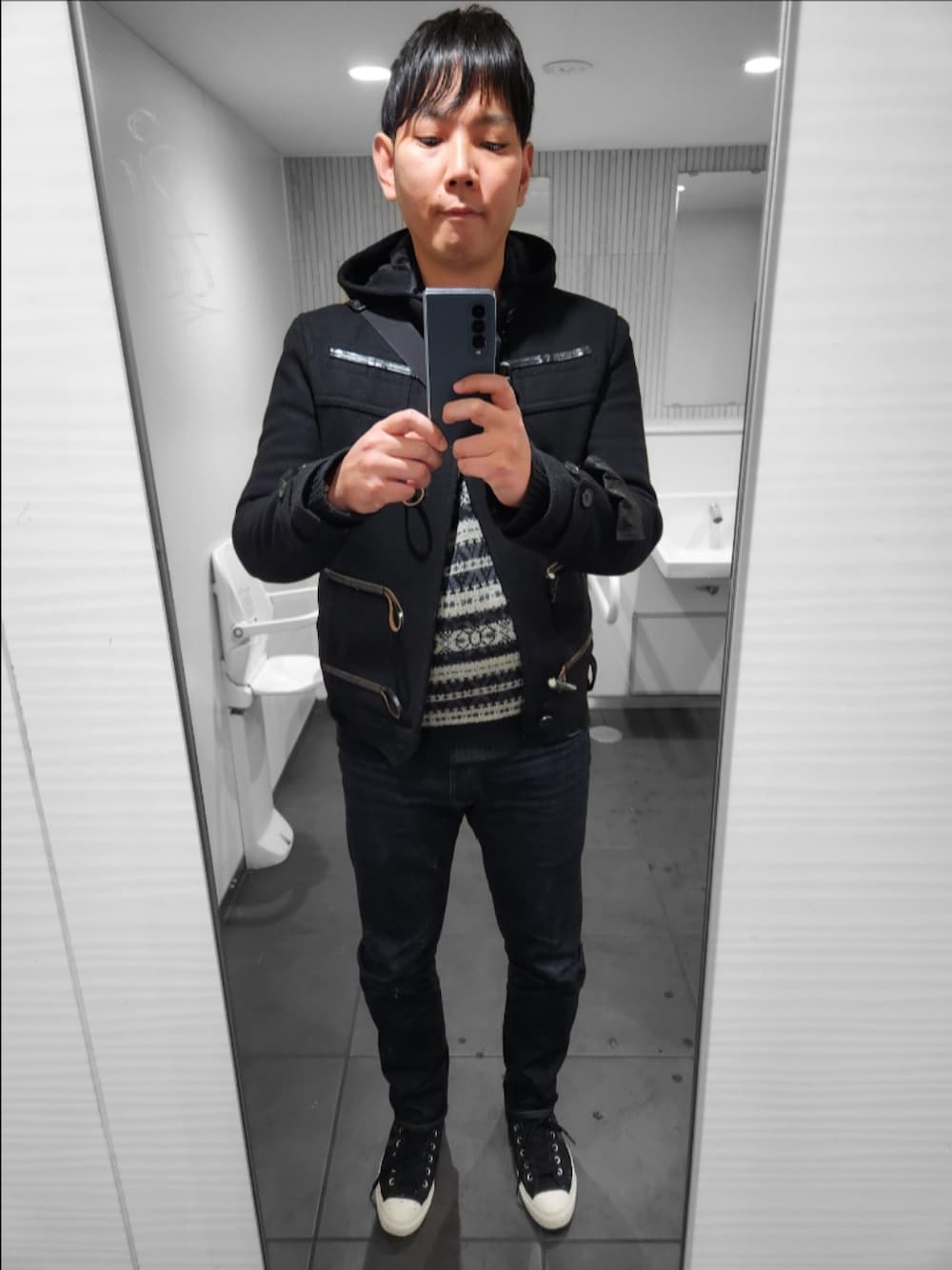 ブラックバレット コート 希少 ニールバレット カーフレザー切替