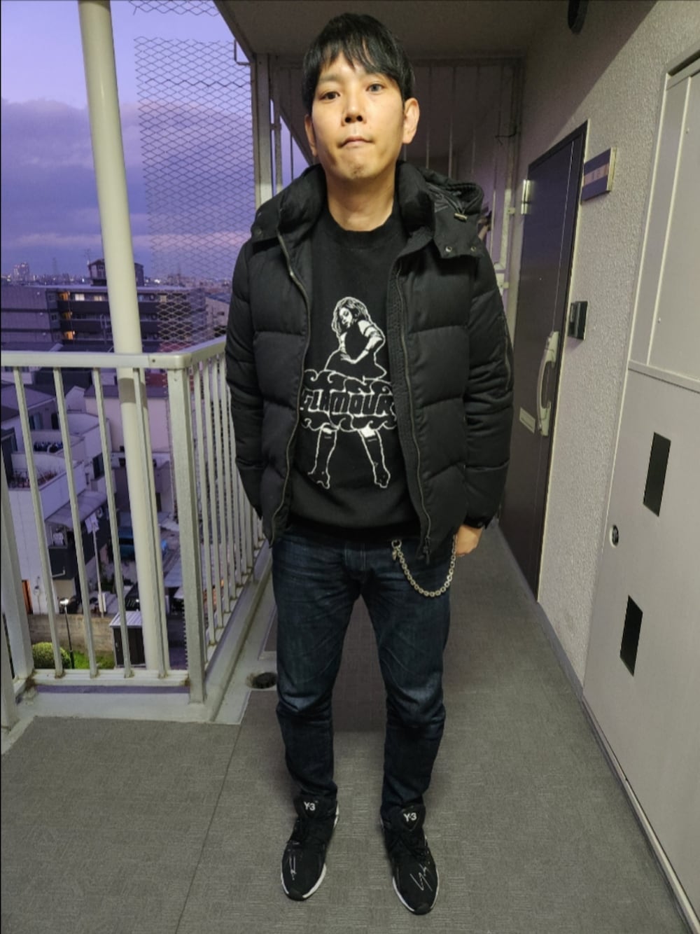 「タトラス、ヒステリックグラマー、リーバイスMade&Crafted、Y-3、冬コーデ、KRAZウールダウン、VIXEN GIRLジャガードセーター、511MADE IN JAPAN、FYW S-97、ウォレットチェーン、SHIPS別注、正解かも、値段高騰」｜「TATRASのアイテム（ダウンジャケット/コート、ブラック系）」を使った、akkunn_akkunnさん（メンズ・180cm）の冬コーディネートの1枚目の写真