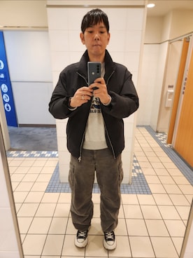 「アイテム（スウェット）」を使った、akkunn_akkunnさん（メンズ・180cm）の冬コーディネート