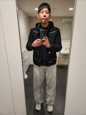 「アイテム（ダッフルコート）」を使った、akkunn_akkunnさん（メンズ・180cm）の冬コーディネート