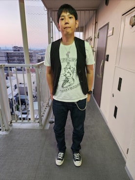 「MARITHE + FRANCOIS GIRBAUD（マリテフランソワジルボー）のアイテム」を使った、akkunn_akkunnさん（メンズ・180cm）の夏コーディネート