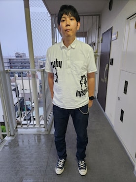「アイテム（スニーカー）」を使った、akkunn_akkunnさん（メンズ・180cm）の秋コーディネート