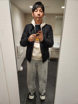 「Hard Rock Cafe（ハードロックカフェ）のアイテム」を使った、akkunn_akkunnさん（メンズ・180cm）の冬コーディネート