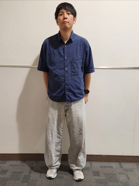 「ASICS（アシックス）のアイテム」を使った、akkunn_akkunnさん（メンズ・180cm）の夏コーディネート