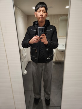 「アイテム（ダッフルコート）」を使った、akkunn_akkunnさん（メンズ・180cm）の冬コーディネート