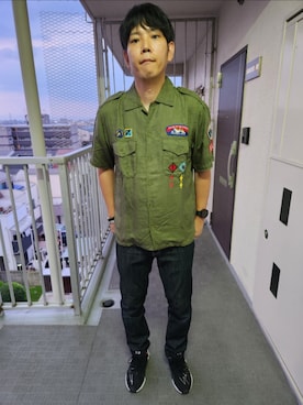 「アイテム（スニーカー）」を使った、akkunn_akkunnさん（メンズ・180cm）の夏コーディネート