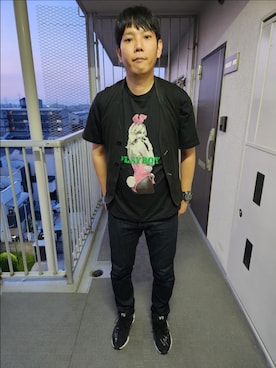 「MARITHE + FRANCOIS GIRBAUD（マリテフランソワジルボー）のアイテム（ベスト）」を使った、akkunn_akkunnさん（メンズ・180cm）の春コーディネート